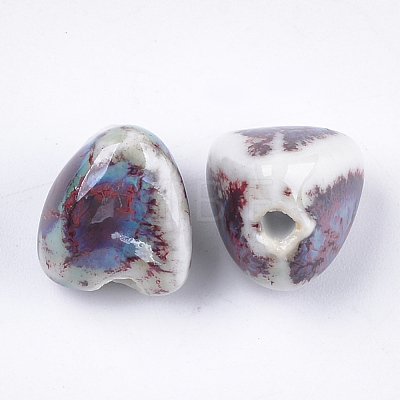 Handmade Porcelain Beads PORC-S498-01G-1