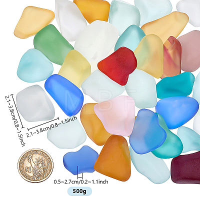 500G Marine Glass Rock for Vase Filler AJEW-PH0008-86-1