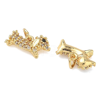 Brass Micro Pave Cubic Zirconia Pendants KK-A291-24A-G-1