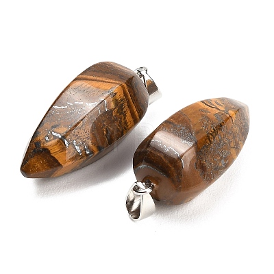 Natural Tiger Iron Pendants GG-K002-16V-1