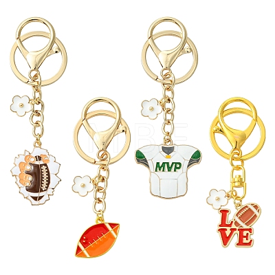 Alloy Enamel Pendants Keychain KEYC-FS00025-1-1