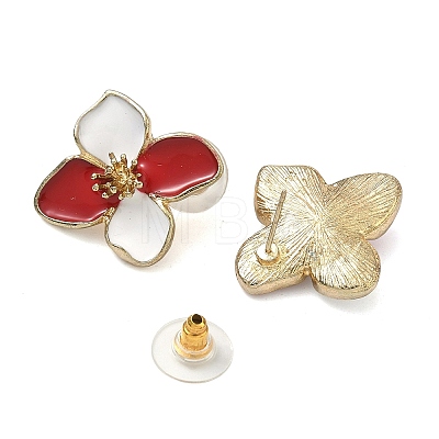 Alloy Enamel Stud Earrings FS-WG082C3-05-1