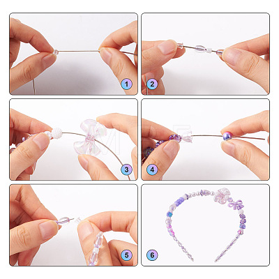 DIY Cute Cartoon Hair Band Bracelet Making Kit DIY-TA0003-88-1
