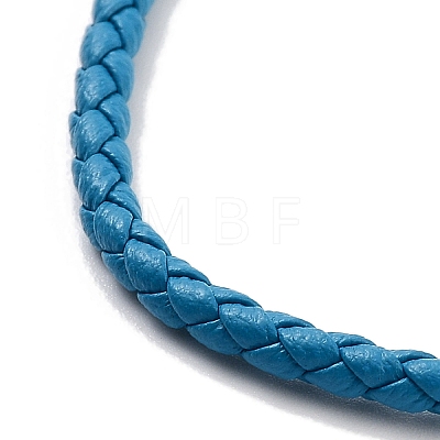 Braided Round Imitation Leather Bracelets Making BJEW-H610-01P-13-1