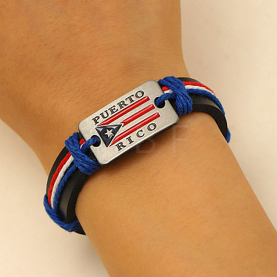 PU Leather Cord Bracelets FS-WG46779-07-1