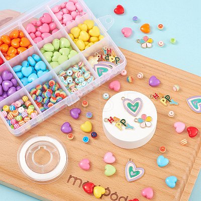 DIY Cute Colorful Beads Bracelet Making Kits DIY-FS0002-28-1