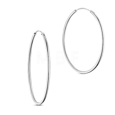 SHEGRACE 925 Sterling Silver Hoop Earrings JE670A-04-1