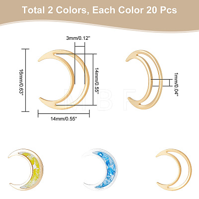 40Pcs 2 Colors Brass Linking Rings KK-HY0001-26-1