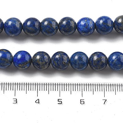 Natural Lapis Lazuli Beads Strands G-P348-01-8mm-1