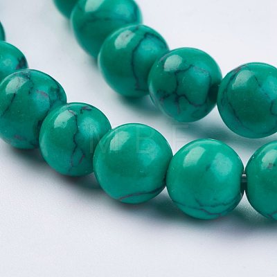 Imitation Synthetic Turquoise Bead Strands G-F434-6mm-03-1
