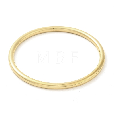 Ion Plating(IP) 304 Stainless Steel Simple Roung Ring Bangles for Women BJEW-F461-01F-G-1