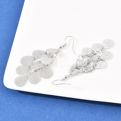 Brass Dangle Earrings EJEW-B157-02E-P-1