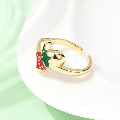 Brass Cuff Open Rings for Women RJEW-C164-05A-G-1
