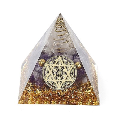 Orgonite Pyramid Resin Energy Generators DJEW-D013-04E-1