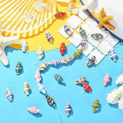 40Pcs 10 Colors Handmade Porcelain Beads PORC-CJ0001-42-1