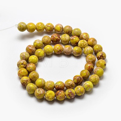 Natural Imperial Jasper Beads Strands G-I122-8mm-03-1