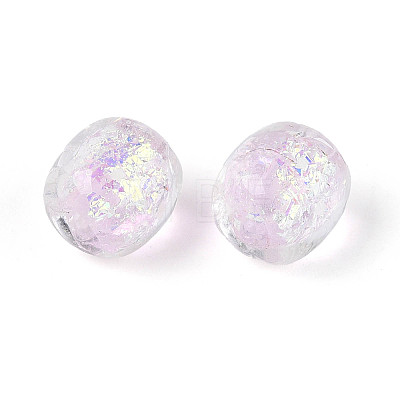 Handmade Foil Lampwork Beads Strands FOIL-T008-01G-1