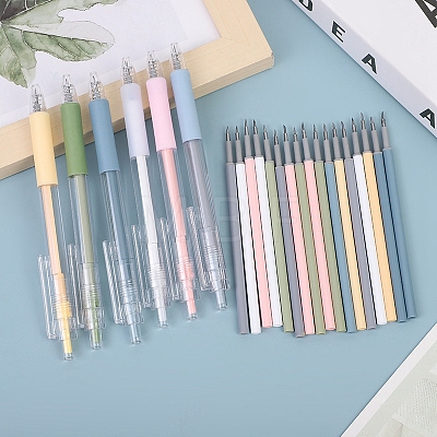 6 Colors Plastic & Metal Paper Cutter Pens PW-WG46082-01-1