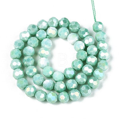 Anti-Tarnish Electroplate Glass Beads Strands EGLA-T021-10mm-15-11-1