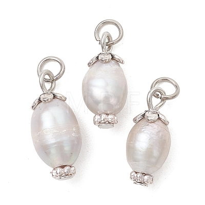 Natural Cultured Freshwater Pearl Pendants PALLOY-JF05555-1