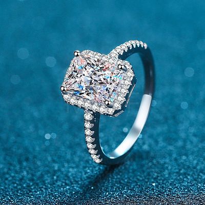 925 Sterling Silver Micro Pave Cubic Zirconia Finger Rings for Women WG8E258-84-1