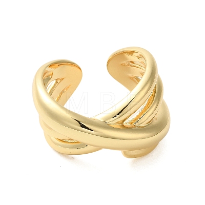 Brass Open Cuff Rings RJEW-A046-03G-1