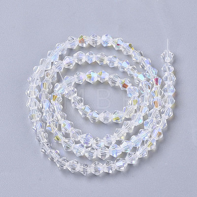 Electroplate Glass Beads Strands EGLA-Q118-4mm-C17-1