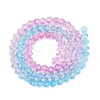 Gradient Color Baking Painted Glass Bead Strands DGLA-A039-T2mm-A06-1