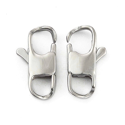 304 Stainless Steel Lobster Claw Clasps STAS-X0017-22P-1