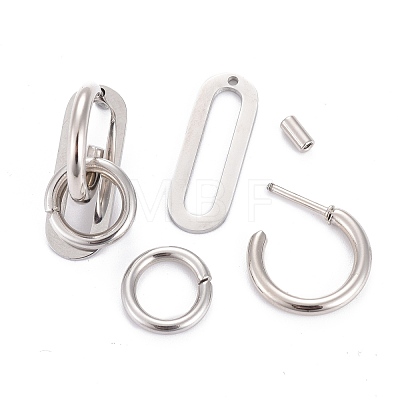 304 Stainless Steel Half Hoop Earrings EJEW-F257-04P-1