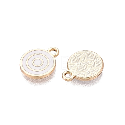 Rack Plating Alloy Enamel Pendants ENAM-N070-01B-01G-01-1