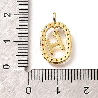 Brass Micro Pave Cubic Zirconia Pendants ZIRC-P123-01G-H02-1