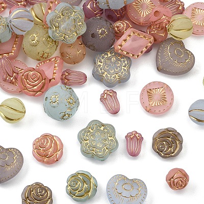 100G Plating Acrylic Beads OACR-FS0002-02-1