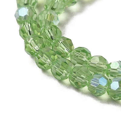 Electroplate Transparent Glass Beads Strands EGLA-A035-T4mm-L09-1