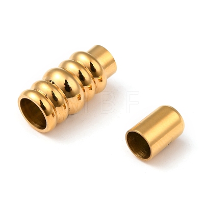 Vacuum Plating 304 Stainless Steel Magnetic Clasps with Glue-in Ends STAS-P255-03G-1