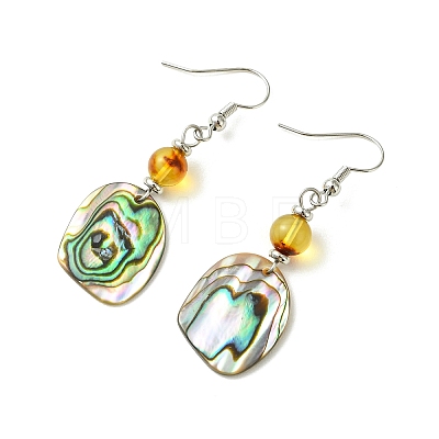 Natural Paua Shell Dangle Earrings EJEW-JE07429-02-1