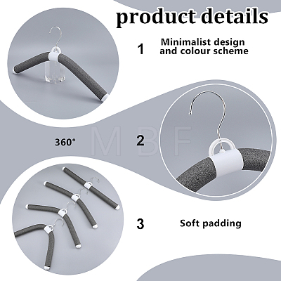 Plastic & Foam Clothes Hangers AJEW-WH0880-01-1