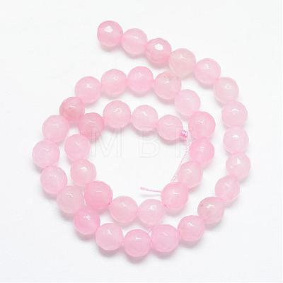 Natural White Jade Bead Strands G-R346-8mm-18-1