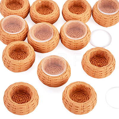 12Pcs Miniature Resin Basket DIY-TA0016-07-1