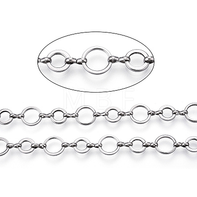 Tarnish Resistant 661 Stainless Steel Mother-son Chains X-CHS-T005-03P-1