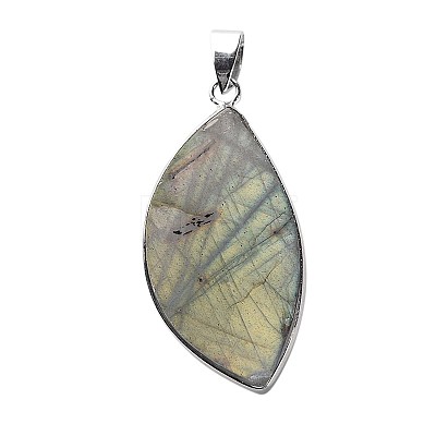 Natural Labradorite Teardrop Pendants G-L350-03-1