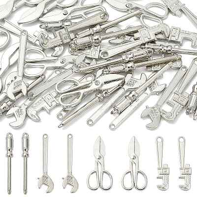 40Pcs 4 Styles Alloy Pendants FIND-FS0005-02-1