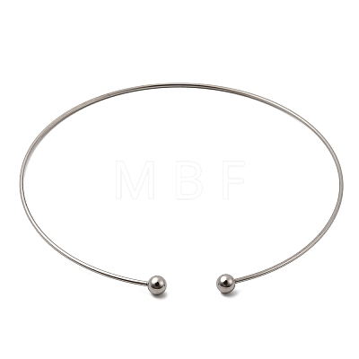 202 Stainless Steel Wire Choker Necklace NJEW-H011-05P-1
