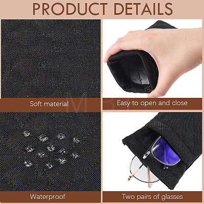 1Pc PU Imitation Leather Eyeglass Cases AJEW-CN0007-66B-1