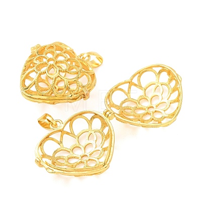 Brass Cage Pendants KK-CBA8ACD-02G-E-1