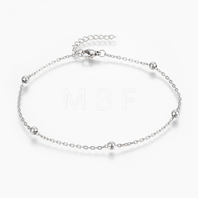 304 Stainless Steel Anklets AJEW-H013-02-1