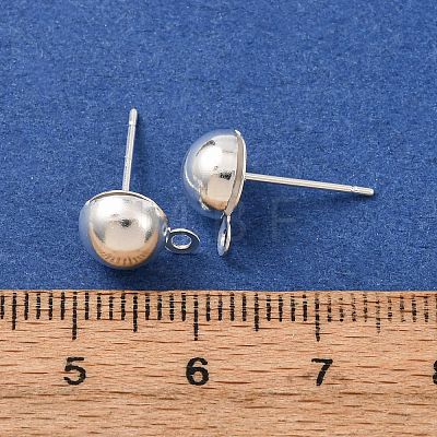 Brass Stud Earring Findings KK-G604-01S-04-1