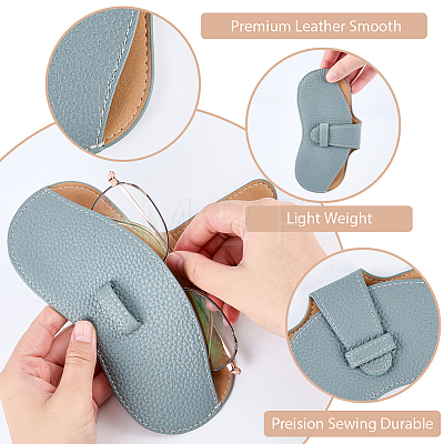 1Pc PU Leather Glasses Case AJEW-CN0006-94G-1