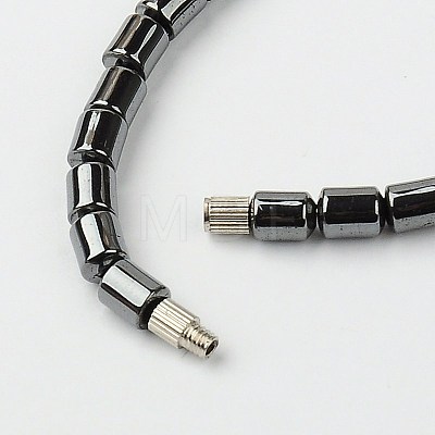 Valentines Day Gift for Boyfriend Non-Magnetic Synthetic Hematite Necklaces NJEW-E002-34-1