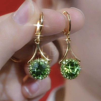 Alloy Rhinestone Hoop Dangle Earrings for Women WG08A50-01-1